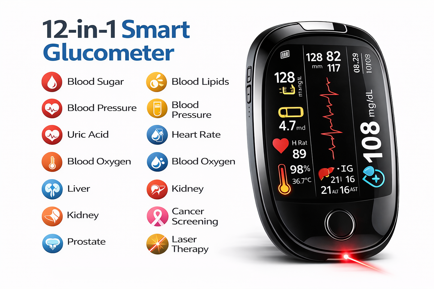 🏆 2026 Latest Non‑Invasive Glucose Monitor – Needle‑Free Health Tracking
