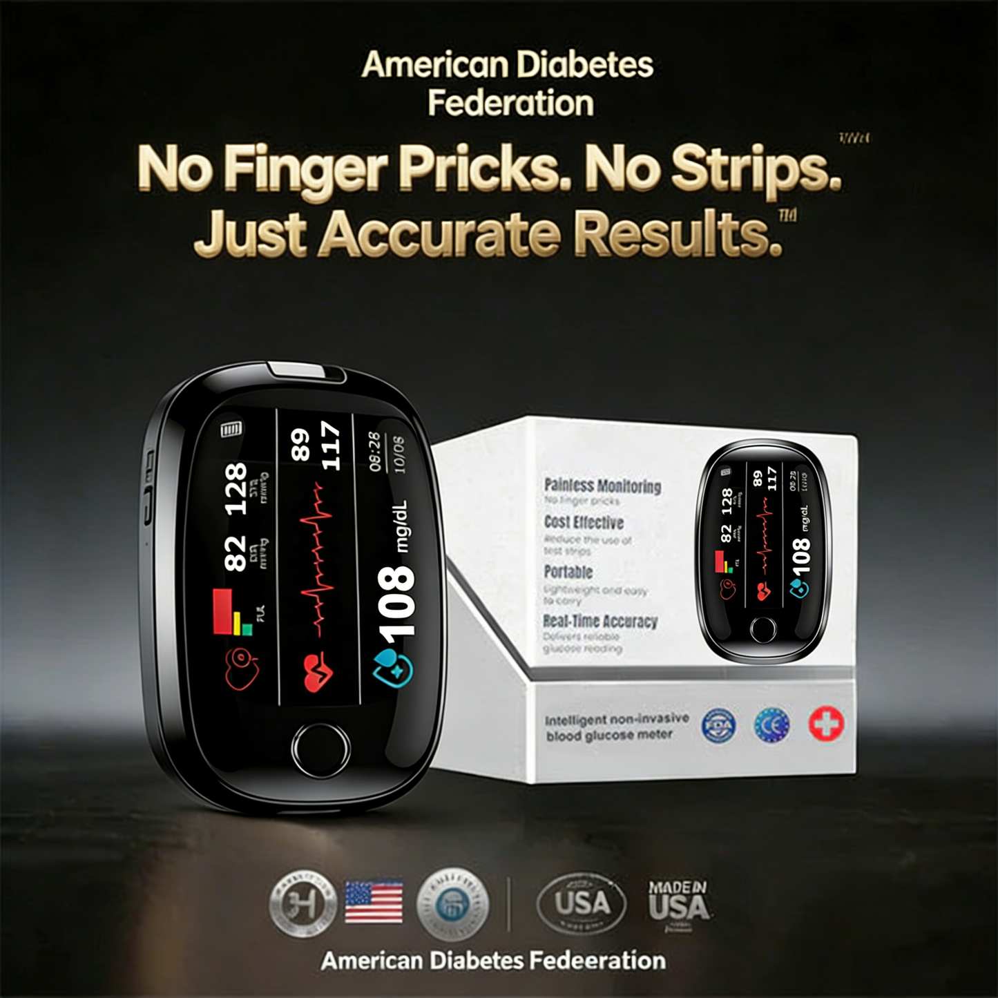 🏆 2026 Latest Non‑Invasive Glucose Monitor – Needle‑Free Health Tracking